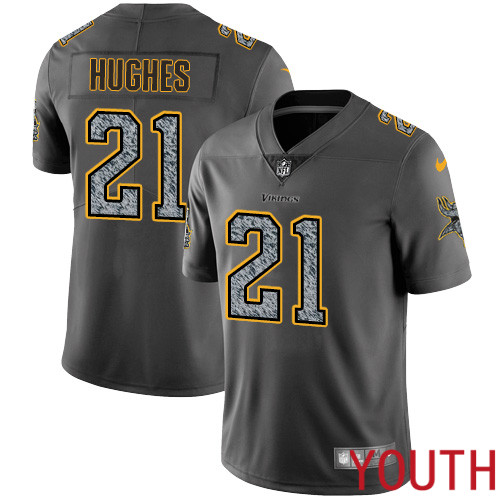 Minnesota Vikings 21 Limited Mike Hughes Gray Static Nike NFL Youth Jersey Vapor Untouchable